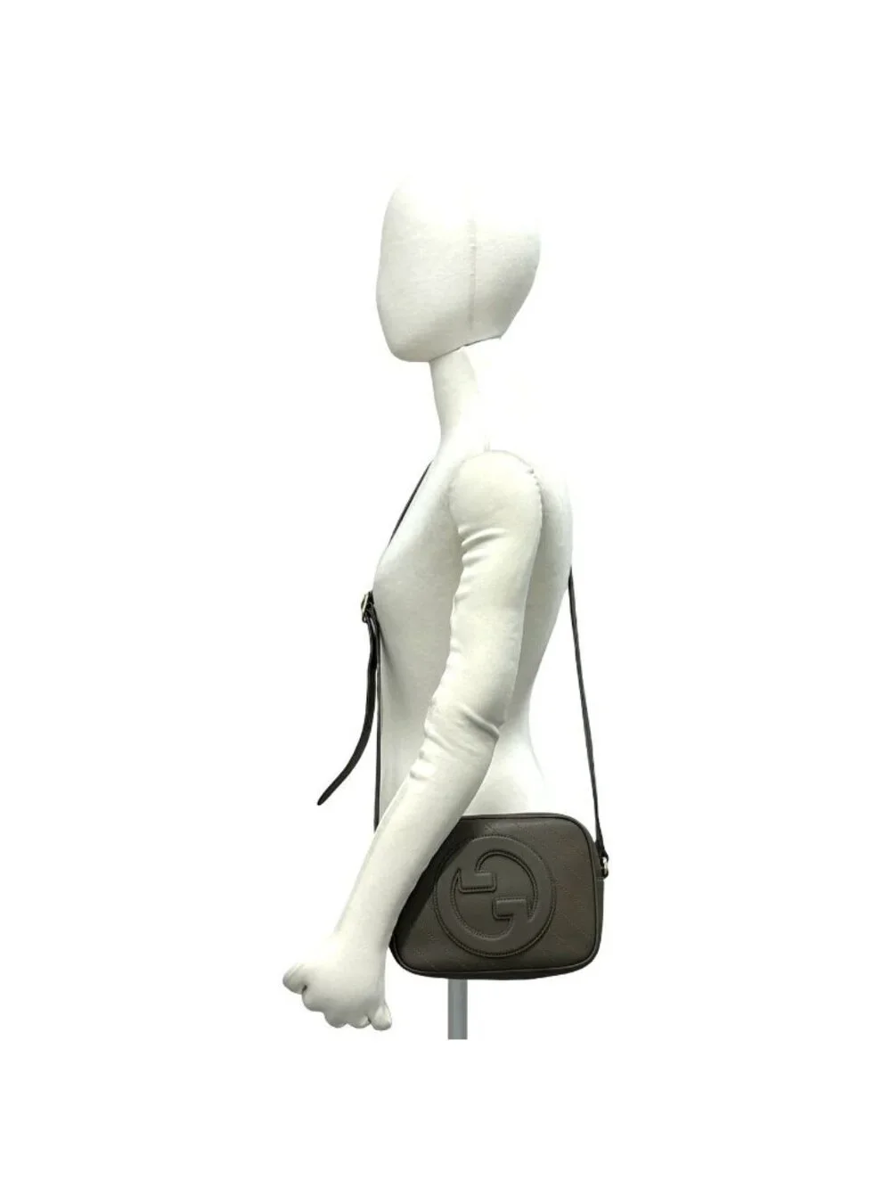 Gucci Blondie Interlocking G Tassel Leather Shoulder Bag Pochette Brown